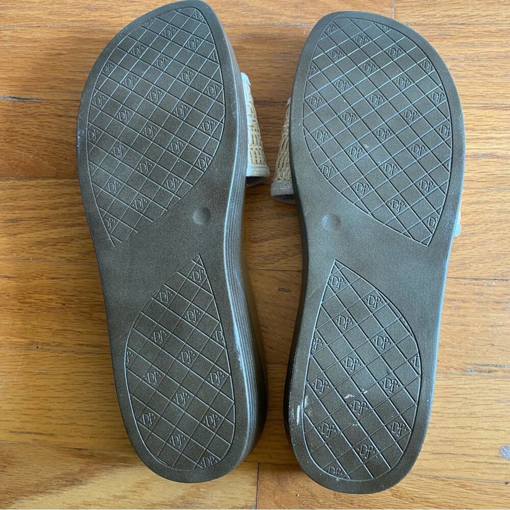 Donald Pliner | Farrah Platform Slide Sandals Raffia Open Toe Wedge Size 9.5 - Picture 8 of 9